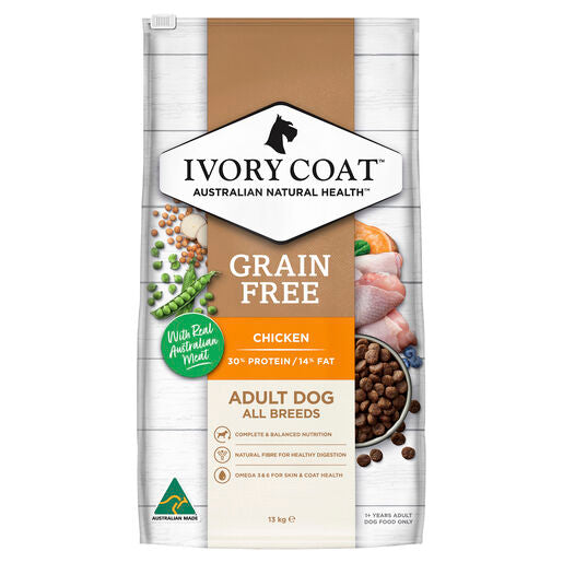IVORY COAT Grain Free Adult Dry Dog Food Chicken 13kg