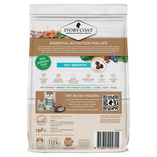 IVORY COAT Grain Free Dry Kitten Food Ocean Fish & Salmon 2kg