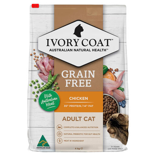 IVORY COAT Grain Free Adult Dry Cat Food Chicken 4kg