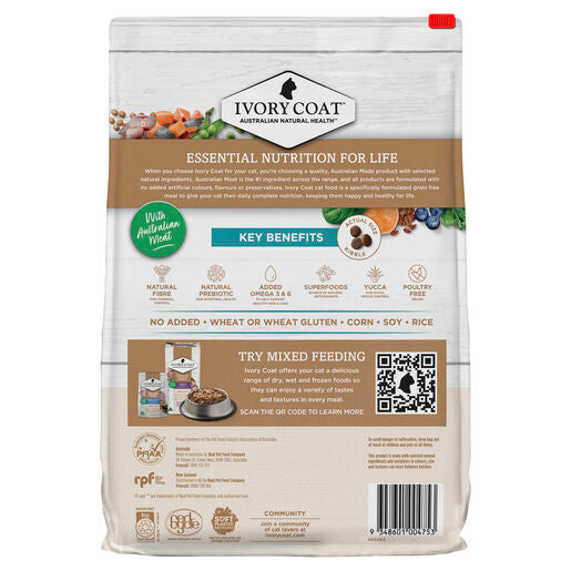 IVORY COAT Grain Free Adult Dry Cat Food Ocean Fish & Salmon 4kg
