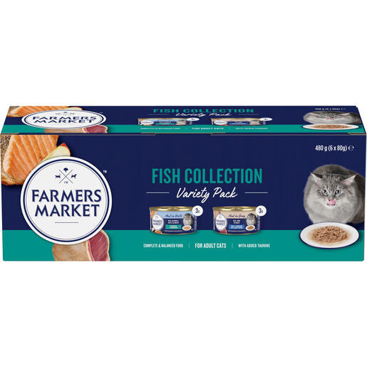 Farmers Market Grain Free Fish Collection Adult Wet Cat Food 6x80g