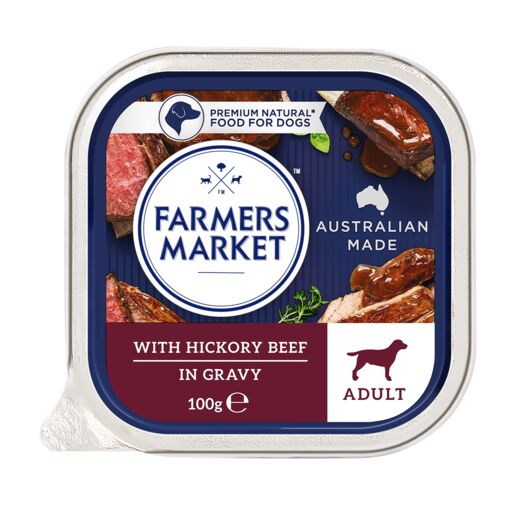 Farmers Market Hickory Beef in Gravy Wet Adult Dog Food 100g