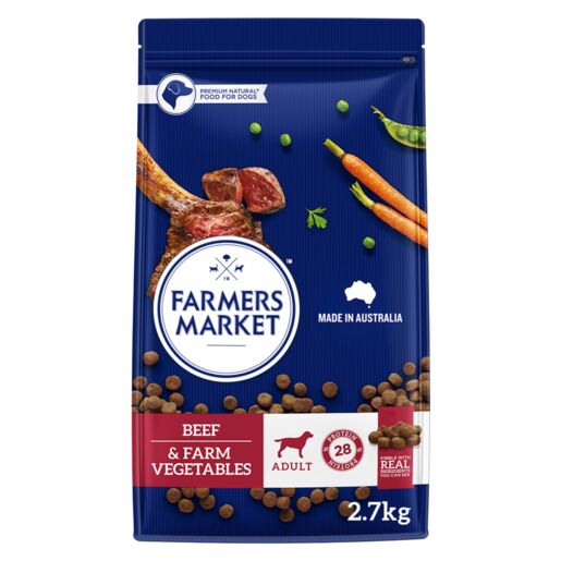 Farmers Market Beef and Farm Vegetables Adult Dry Dog Food 2.7kg